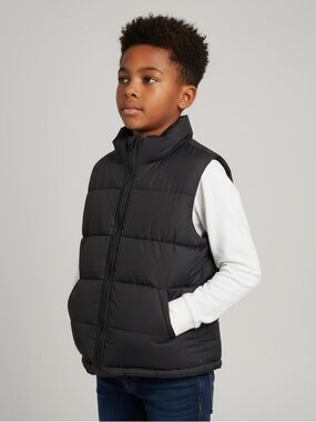 Old Navy Essential Black Quilted Puffer Vest•M